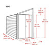 Arrow Yardsaver 4 x 7 ft. Galvanized Steel Lean-To Outdoor Storage Shed, Eggshell