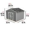 Astoria 12 ft. x 12 ft. Outdoor Wood Storage Shed