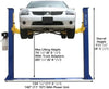 ATLAS Automotive Equipment 9KBPX 2-Post Lift/Hoist, Baseplate Style, 9’6″ Minimum Ceiling Height, 9,000lb Capacity, Symmetric Arms, Dual Hydraulic Chain Drives Cylinders, for Low Ceiling Home Use