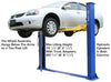 ATLAS Automotive Equipment 9KBPX 2-Post Lift/Hoist, Baseplate Style, 9’6″ Minimum Ceiling Height, 9,000lb Capacity, Symmetric Arms, Dual Hydraulic Chain Drives Cylinders, for Low Ceiling Home Use