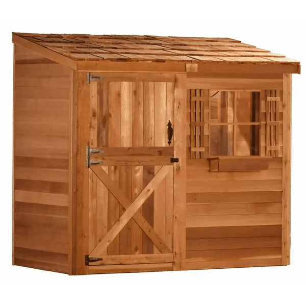 Cedarshed Bayside 8×4 Lean-To Western Red Cedar Storage Shed Kit
