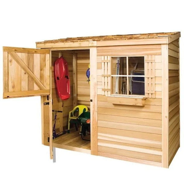 Cedarshed Bayside 8×4 Lean-To Western Red Cedar Storage Shed Kit