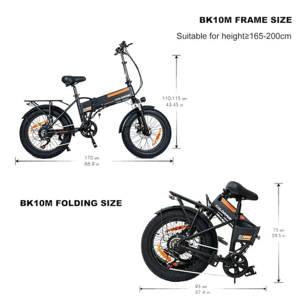Colorway Orange 750W Fat Tire Electric Bike