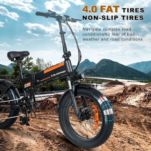 Colorway Orange 750W Fat Tire Electric Bike