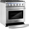 Cosmo 30-inch 4.5 Cu. Ft. Stainless Steel Gas Range with 5 Sealed Burners and Convection Oven