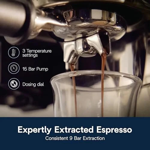 De’Longhi La Specialista Arte Evo Espresso Machine – Compact Cold Brew Coffee Maker with Grinder, Milk Steam Wand/Frother & Tamping Tools – Home Barista Kit for Lattes, Cappuccinos, Iced Coffees