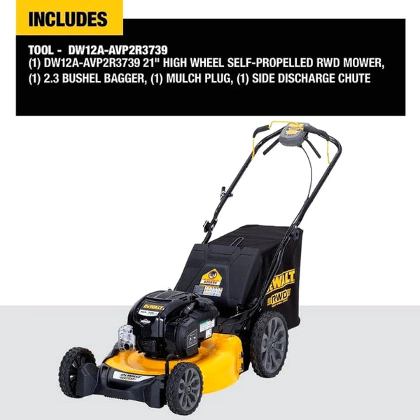 DEWALT 21 Inch 163cc Gas Self-Propelled Lawn Mower with Briggs & Stratton Engine