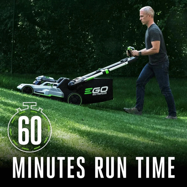 EGO POWER+ 21-Inch 56V Self-Propelled Electric Lawn Mower with Touch Drive, 4.0Ah & 6.0Ah Batteries, and Charger