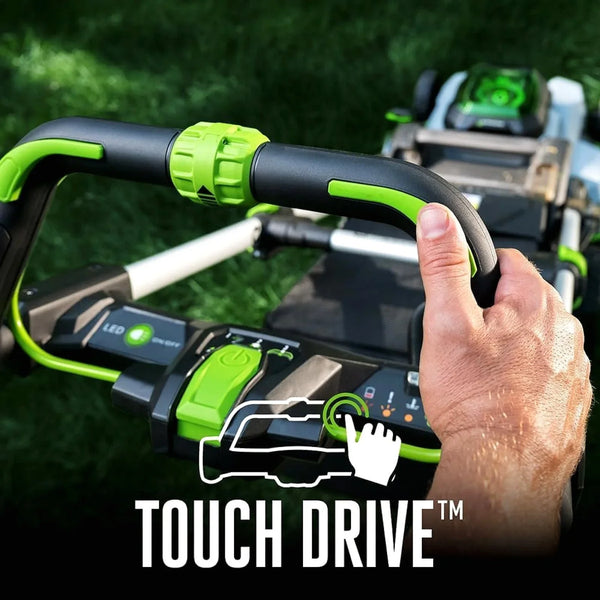 EGO POWER+ 21-Inch 56V Self-Propelled Electric Lawn Mower with Touch Drive, 4.0Ah & 6.0Ah Batteries, and Charger