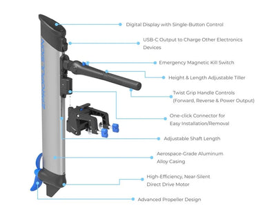 ePropulsion eLite 1.5hp 500W Electric Outboards Motors
