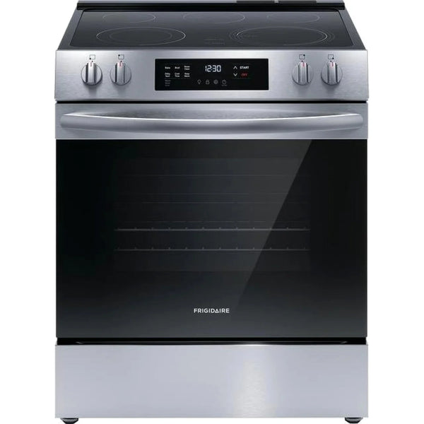 Frigidaire 30″ Front Control Electric Range with EvenTemp – Stainless Steel FCFE3062AS