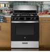 GE 30″ Free-Standing Gas Range with 4 Sealed Burners, Stainless Steel (JGBS30RETSS)