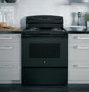 GE 30 Inch Freestanding Electric Range with Self-Clean Oven, Black (JB256DMBB)