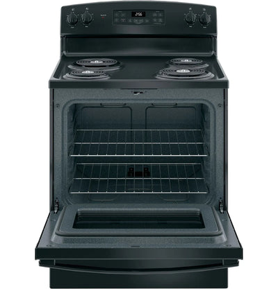 GE 30 Inch Freestanding Electric Range with Self-Clean Oven, Black (JB256DMBB)
