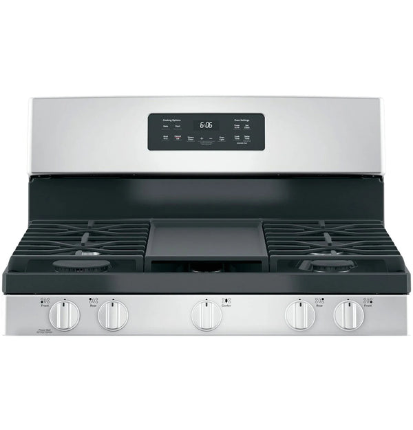 GE 30-Inch Freestanding Gas Range with 4.8 cu. ft. Oven Capacity and Sealed Cooktop Burners