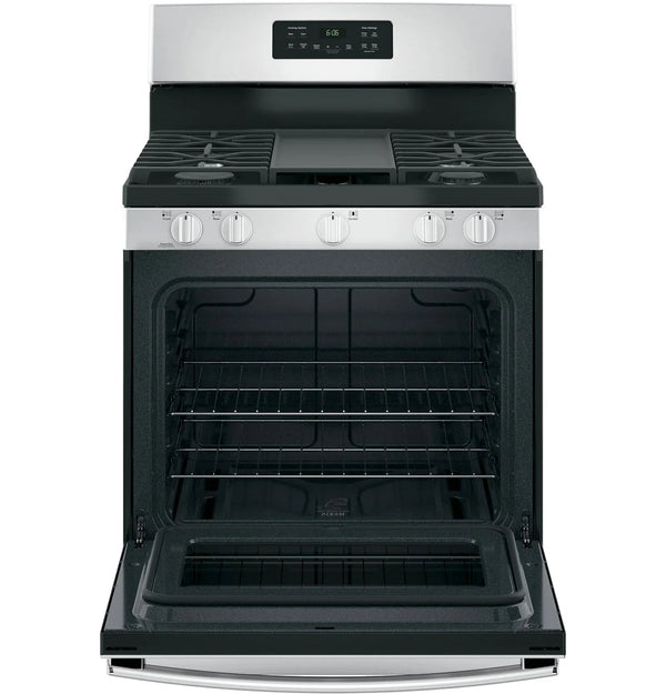 GE 30-Inch Freestanding Gas Range with 4.8 cu. ft. Oven Capacity and Sealed Cooktop Burners
