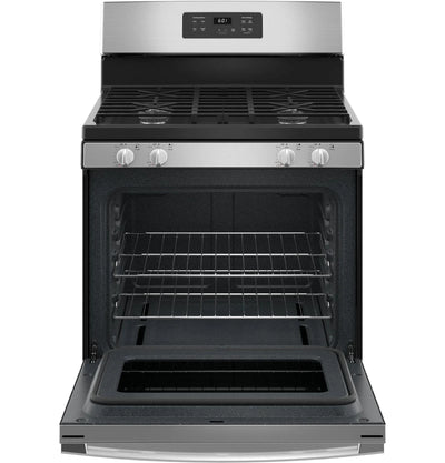 GE 30-Inch Freestanding Gas Range with 4.8 Cu. Ft. Oven, Stainless Steel – JGBS61RPSS