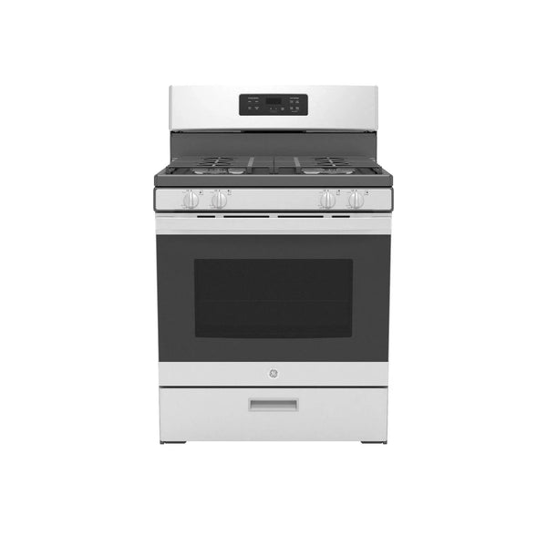 GE 30-Inch Freestanding Gas Range with 4.8 Cu. Ft. Oven, Stainless Steel – JGBS61RPSS