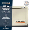 Generac Guardian 22kW Home Standby Generator with 200 Amp Transfer Switch, Durable All Aluminum, WiFi Enabled with G-Force Engine, Easy to Use, Whole House Powers Backups, Smart Outage Solution – Bisque