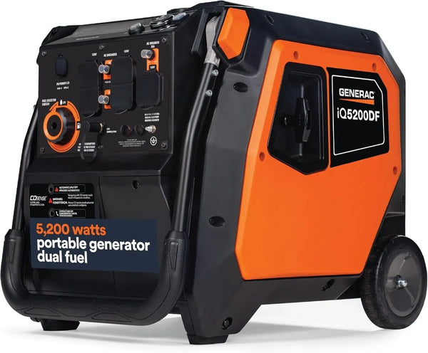 Generac iQ5200 5200W Dual Fuel Portable Inverter Generators.
