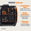 Generac iQ5200 DF 3900 Watt Electric Start Dual Fuel Inverter Generators.
