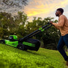 Greenworks 80V Cordless 21-Inch Self-Propelled Lawn Mower, 13-Inch String Trimmer, & 730 CFM Leaf Blower Combo Kit
