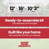 Handy Home Products Hudson 12 ft. x 16 ft. Wood Storage Shed Kit with Floor