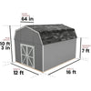 Handy Home Products Hudson 12 ft. x 16 ft. Wood Storage Shed Kit with Floor