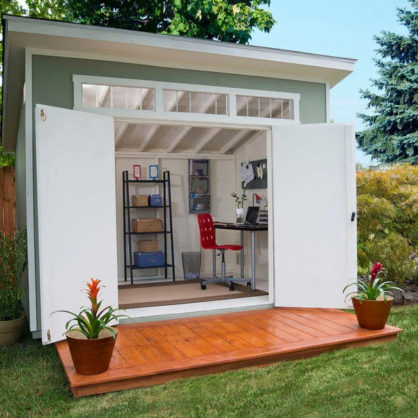 Handy Home Products Olympia 10 ft. W x 7.5 ft. D Manufactured Wood Storage Shed