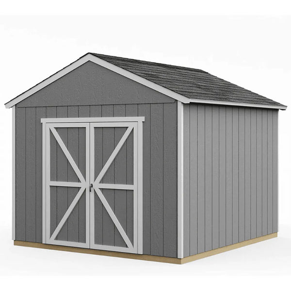 Handy Home Products Rookwood 10 ft. x 10 ft. Wood Storage Shed with Floor – Durable DIY Kit
