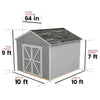 Handy Home Products Rookwood 10 ft. x 10 ft. Wood Storage Shed with Floor – Durable DIY Kit