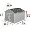 Handy Home Products Rookwood 10 ft. x 12 ft. Wood Storage Shed Kit with Floor – Durable Outdoor Storage