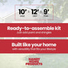 Handy Home Products Rookwood 10 ft. x 12 ft. Wood Storage Shed Kit with Floor – Durable Outdoor Storage