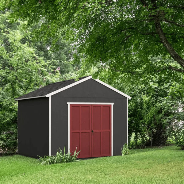 Handy Home Products Rookwood 10 ft. x 12 ft. Wood Storage Shed Kit with Floor – Durable Outdoor Storage