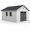Handy Home Products Scarsdale 12×16 DIY Wooden Storage Shed with Floor Kit