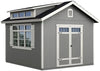 Handy Home Products Windemere 10×12 Do-it-Yourself Wooden Storage Shed with Floor, Beiges