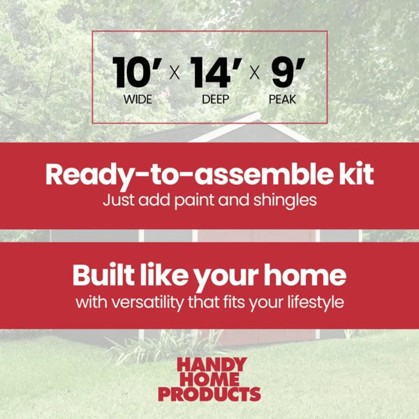 Handy Home Rookwood 10 x 14 ft. Wood Storage Shed Kit