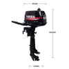 Hangkai Water Cooled 2 Stroke 6HP Outboards Motors Petrol Powered Engine