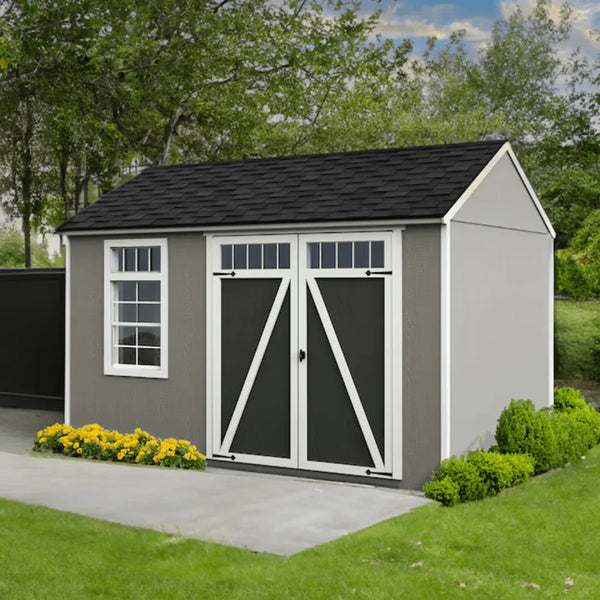 Heartland Coronado 12 x 8 ft Saltbox Wood Outdoor Storage Shed with Windows and Doors