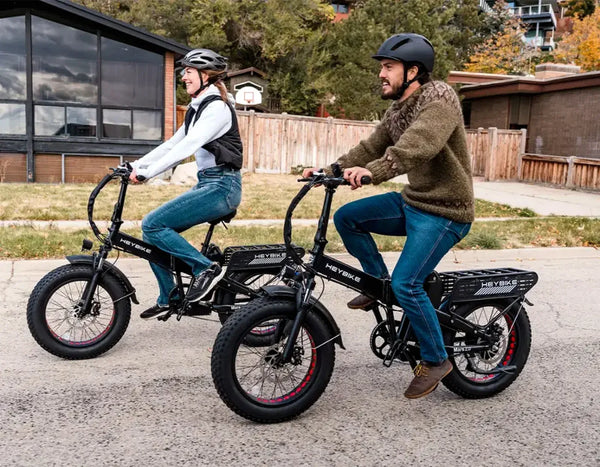 Heybike Mars 2.0 Foldable Fat Tire Electric Bike – 750W Motor, 28 MPH, 45 Mile Range, Grey