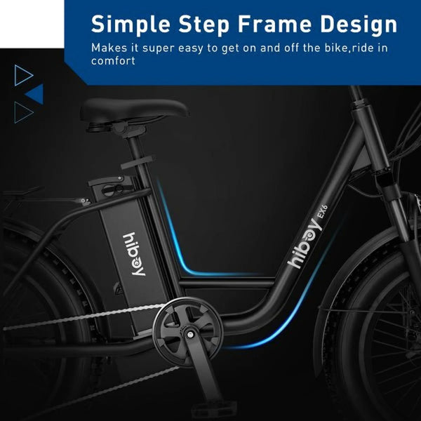 Hiboy EX6 Step-Through Fat Tire Electric Bike for Adults