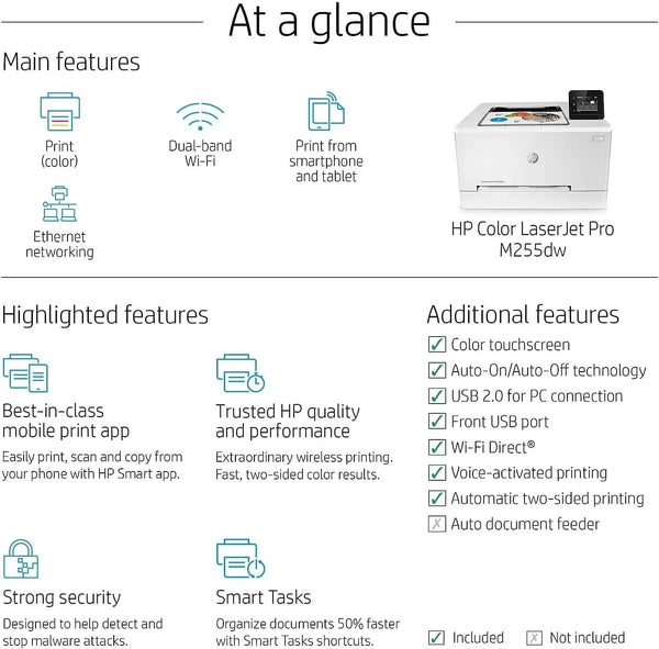 Hp Color Laserjet Pro M255dw Wireless Laser Printers
