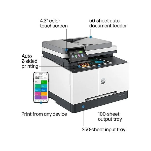 HP Color LaserJet Pro MFP 3301fdw | Colors | Print, copy, scan, fax | Wireless | 499Q5F#BGJ