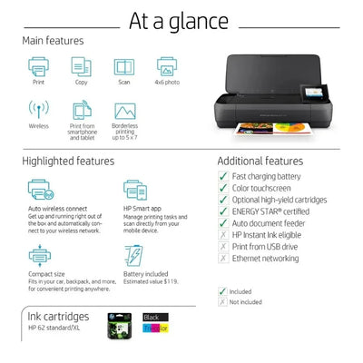 HP OfficeJet 250 Mobile All-in-One Printer