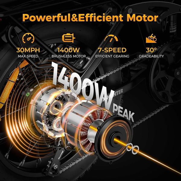 Jasion X-Hunter Folding Fat Tire Electric Bike with Full Suspension