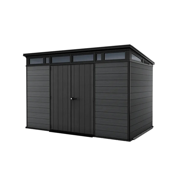 Keter Cortina 11×7 ft Resin Storage Shed, Graphite