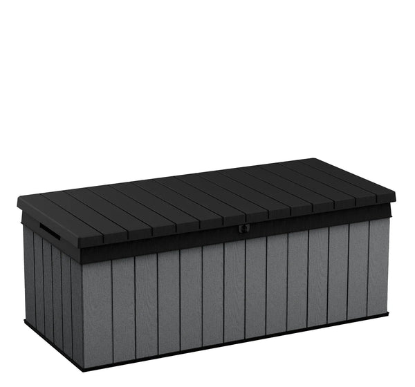 Keter Darwin 100 Gallon Outdoor Storage Box with Evotech+ Composite, Gray