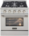 Kucht Professional 30-Inch 4.2 cu. ft. Gas Range with Convection Oven in Titanium