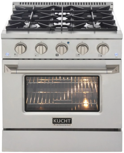 Kucht Professional 30-Inch 4.2 cu. ft. Gas Range with Convection Oven in Titanium