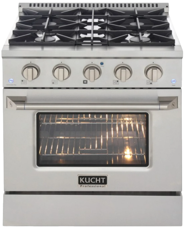 Kucht Professional 30-Inch 4.2 cu. ft. Gas Range with Convection Oven in Titanium